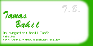 tamas bahil business card