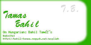 tamas bahil business card